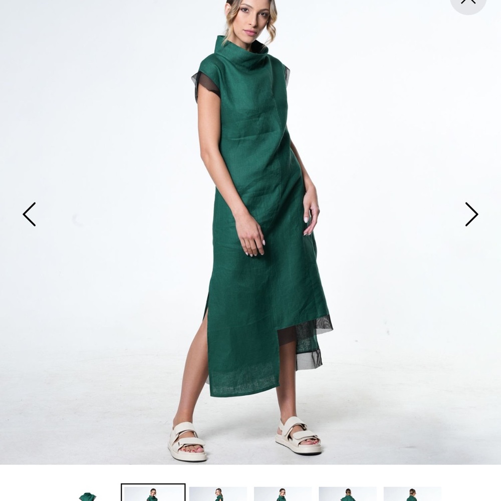 New European linen dress